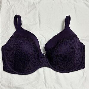 Victoria's Secret Deep Purple Lace Bra size 38 DDD